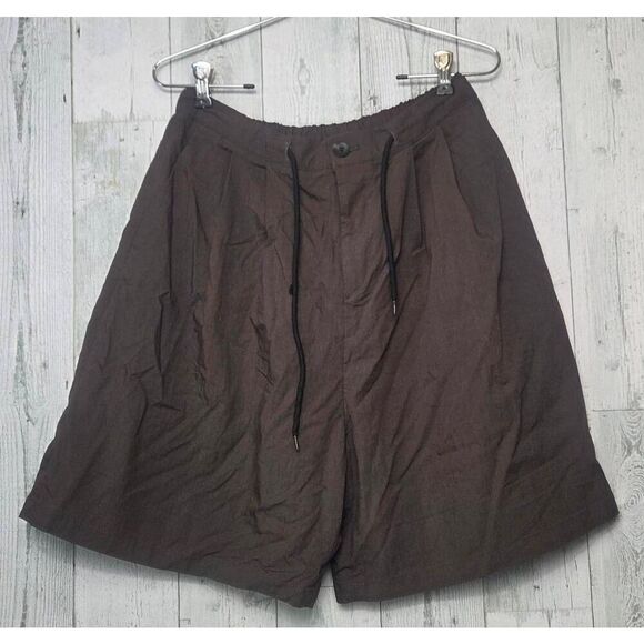 Olive Brand Viscose Blend Parachute Hiking Shorts Brown Sz S - Picture 1 of 5